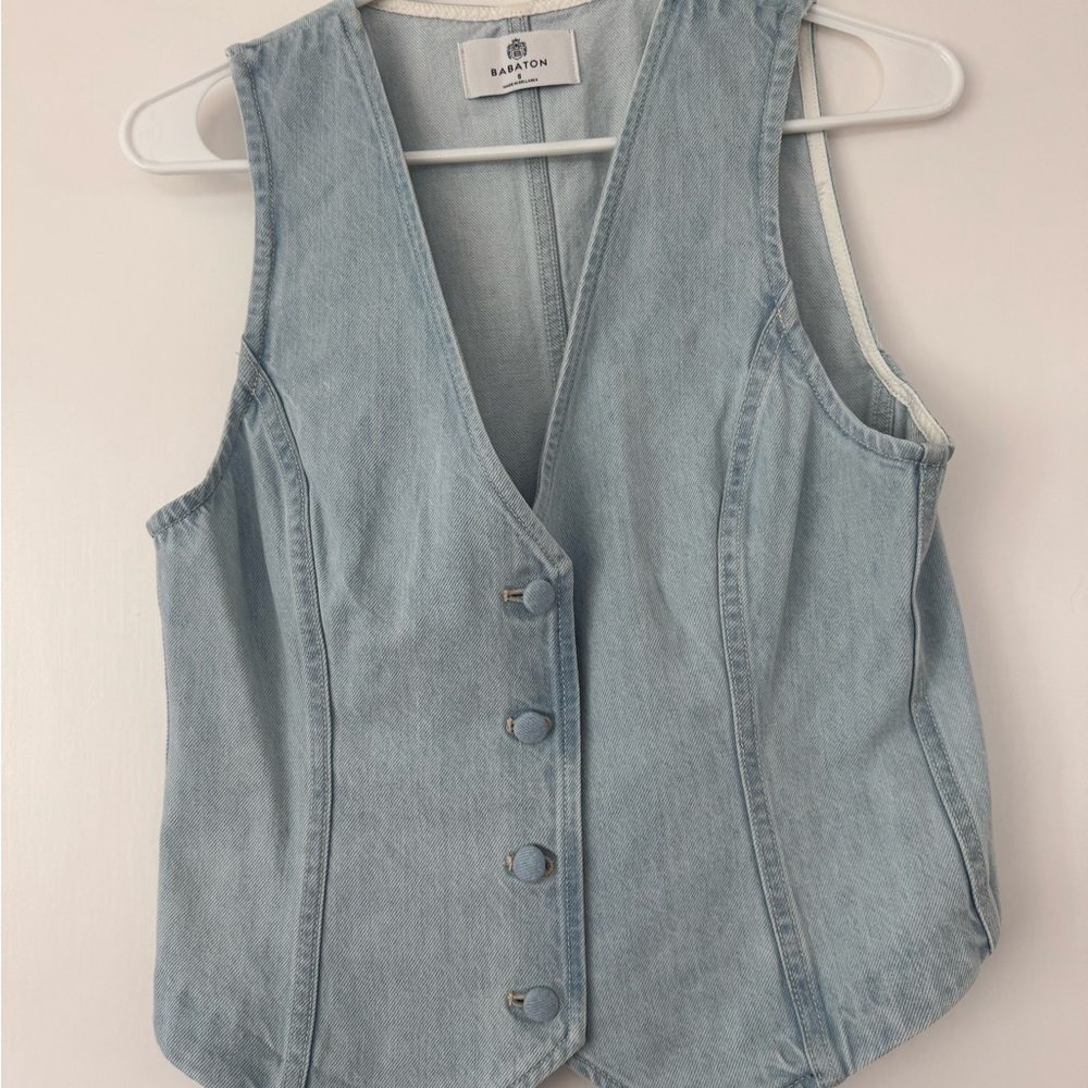Light Blue Denim Vest